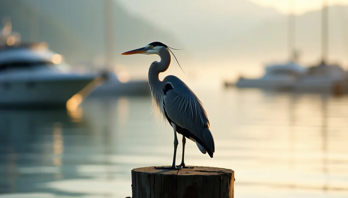 Les hérons cendrés : les sentinelles silencieuses des ports de la Riviera suisse