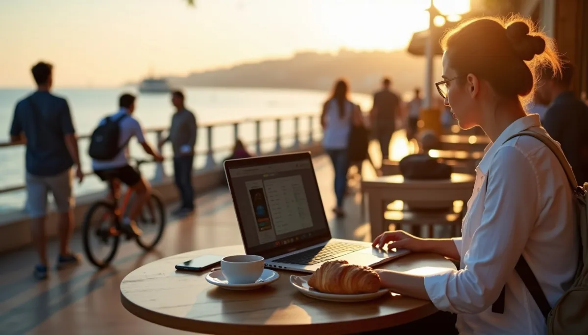 Nomades digitaux et la Riviera : travailler au soleil sans perdre le cap