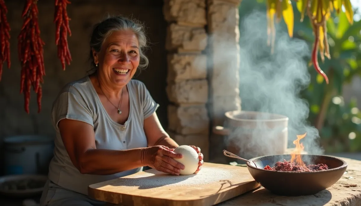 Cours de cuisine maya : tortillas à la main au feu de bois