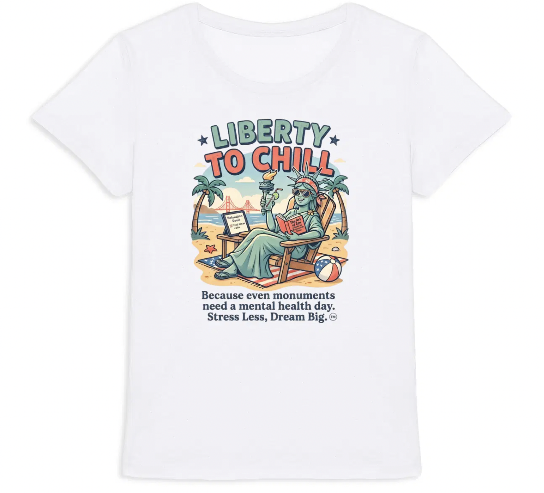 "Liberté de se détendre" T-shirt bio premium pour femmes
