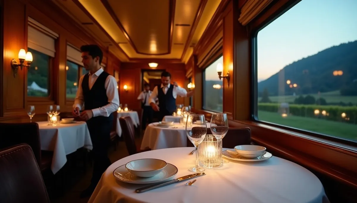 Dîner dans un train rétro : la haute gastronomie sur les rails du MOB