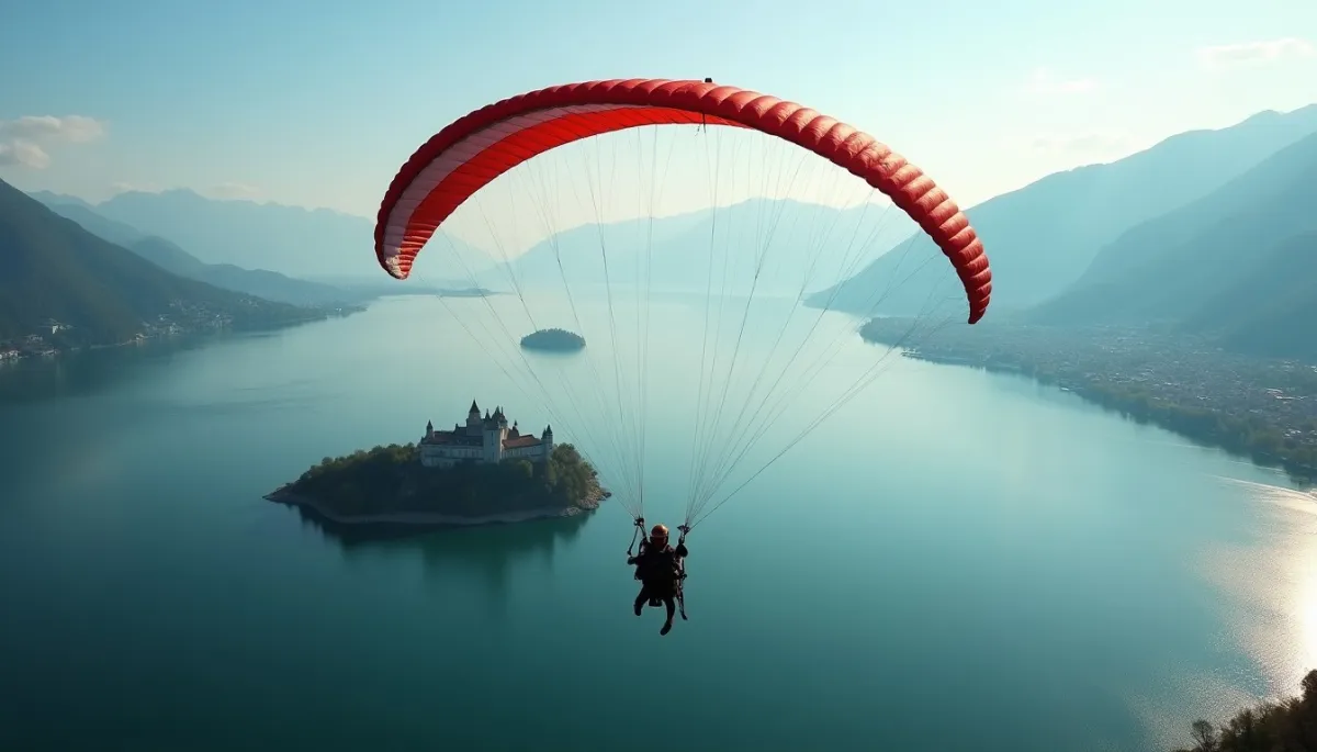 Parapente depuis Sonchaux : le frisson de survoler le château de Chillon à vol d'oiseau