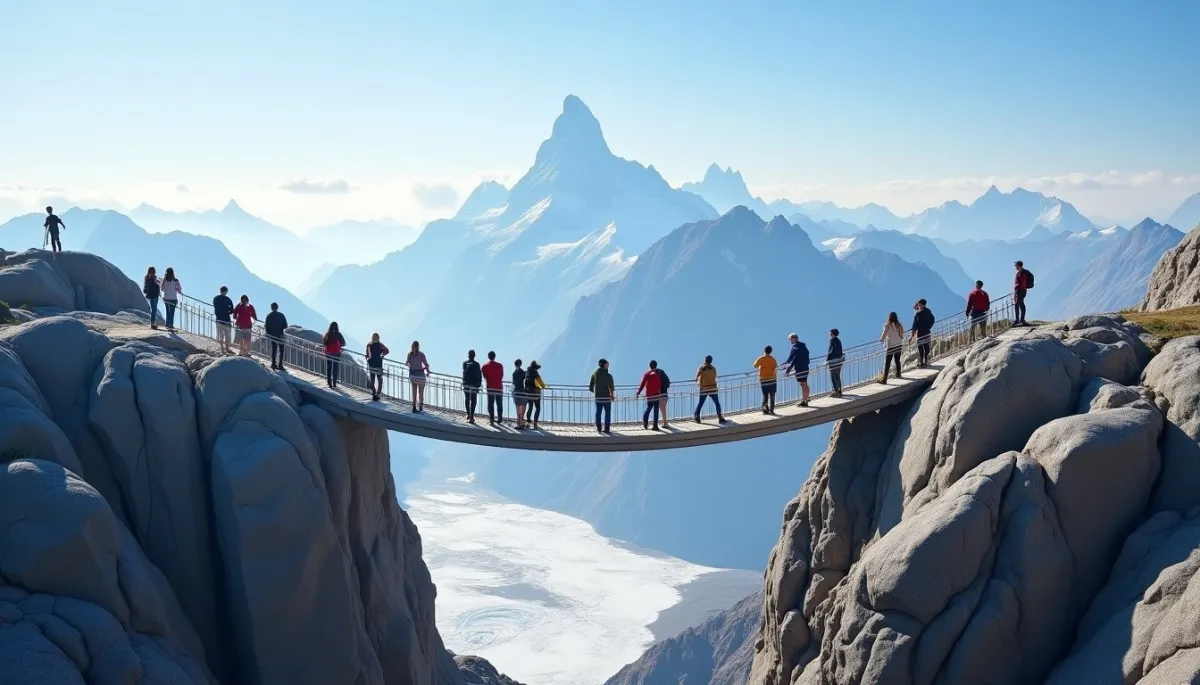 Peak Walk : l'architecture des ponts suspendus et l'adrénaline à 3 000 m