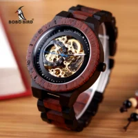 Montre mécanique en bois pour homme BOBO BIRD