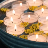 Bougies chauffe-plat en cire d’abeille naturelle - Image 6